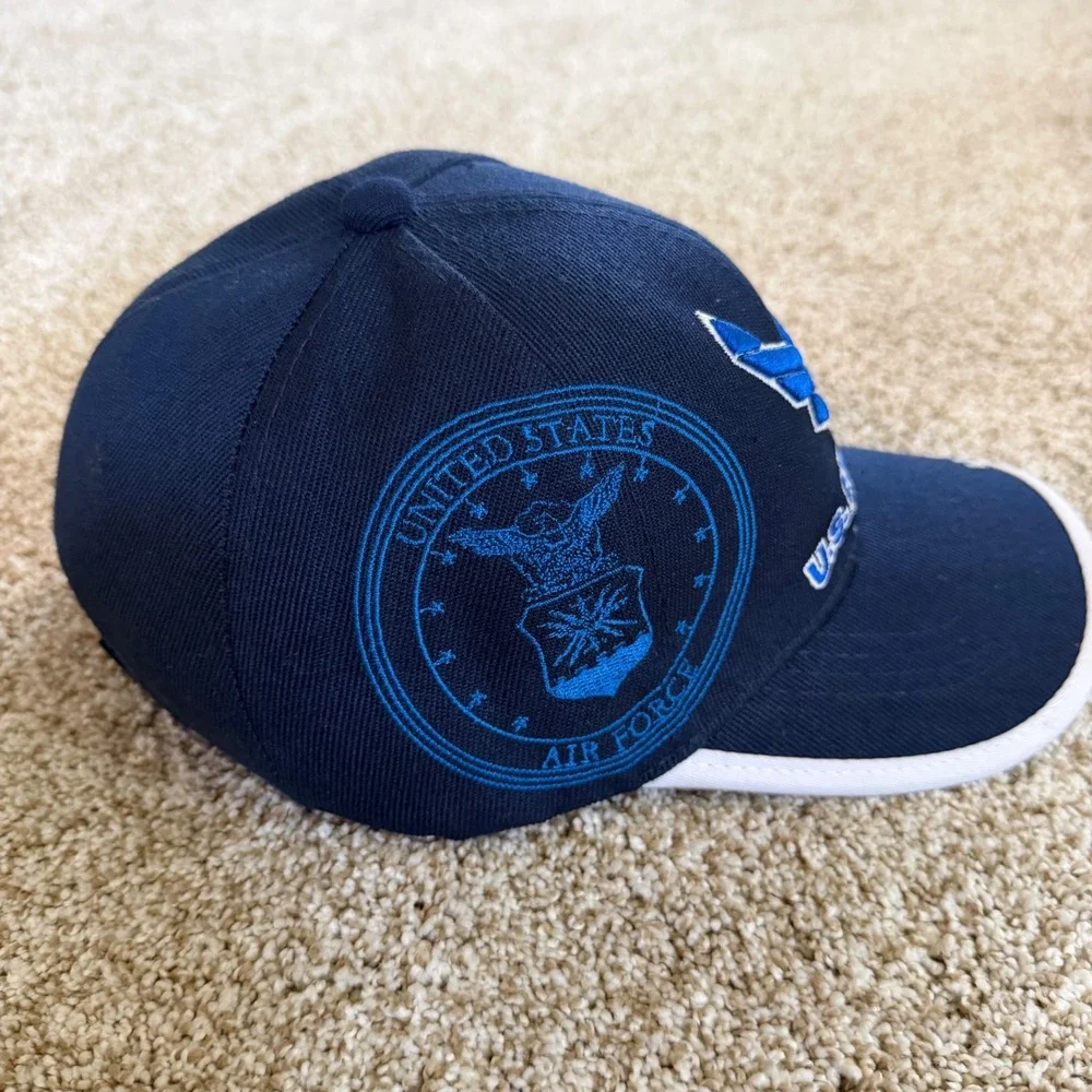 US Air Force Navy Blue Adjustable Baseball‎ Cap Hat Embroidered Wing Logo